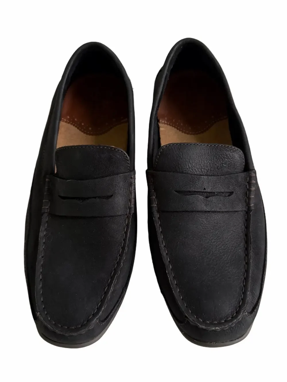 Johnston & Murphy J. Murphy Black Nubuck Loafers Drivers Size 9.5